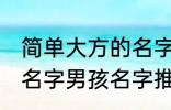 简单大方的名字男孩名字 简单大方的名字男孩名字推荐