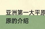 亚洲第一大平原是哪个 亚洲第一大平原的介绍