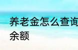 养老金怎么查询余额 养老金如何查询余额