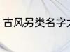 古风另类名字大全 古风另类名字精选