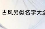 古风另类名字大全 古风另类名字精选